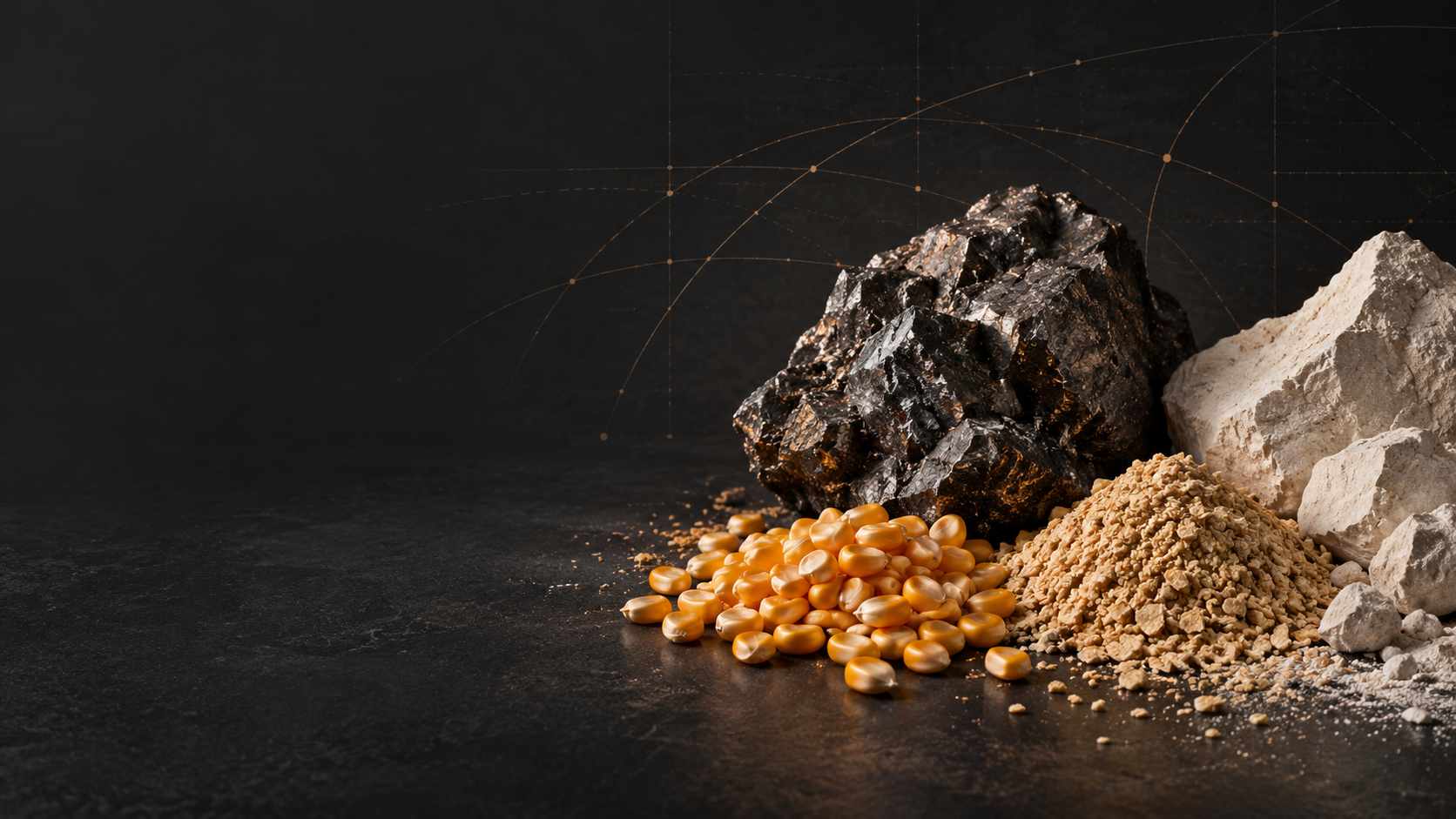 An editorial arrangement of mineral, agricultural, and industrial materials